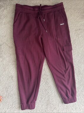 DKNY Men’s Burgundy Cargo Sweatpants